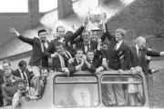 Featherstone Rovers Arrive Home In An Opentop Bus 1983 OLD RUGBY PHOTO