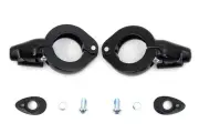 Black Turn Signal Relocation Kit 41mm Forks fits Harley Davidson