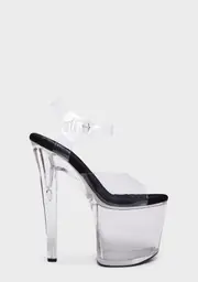[XTRA by YRU] Demi 7.5 Platform Heels - Clear