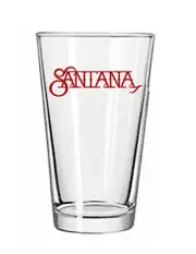 Santana - Rock and Roll - 16 oz Pint Beer Glass Pub Style Barware Seltzer Tea
