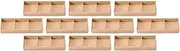 Set of 10, 3 Compartments for Izumiju Bento Box, Rubber Wood Inner Cream [Shokado]
