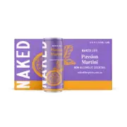 24PK Naked Life 250ml Passion Martini Non-Alcoholic Cocktail Cans Drink Beverage