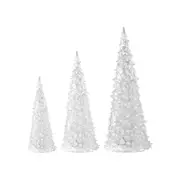 3 Pcs Lighted Christmas Tree Colorful Led Acrylic Night Light Table Christmas Trees Decorations One For Each Size