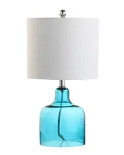 JONATHAN Y Designs Gemma 19in Glass Bell LED Table Lamp