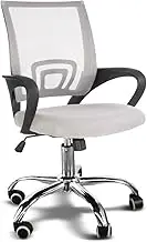 Ekkio Ergonomic Office Chair with Breathable Mesh Design and Lumbar Back Support, Desk Office Chair, 360 Degree Swivel, Adjustable Headrest Grey