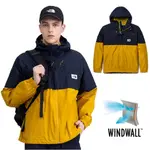 【美國 THE NORTH FACE】男新款 WINDWALL 防風防潑水可調節連帽外套/5AZM-0ZE 黃/海軍藍 N