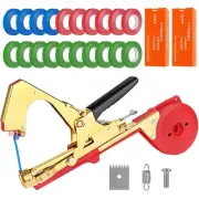Plant Tying Machine with 20 Rolls of Tape, 2 Box Staples, Machine Garden Tape...