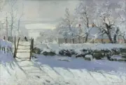 Claude Monet - The Magpie Giclee Fine Art Print Reproduction on Canvas 36"