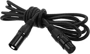 MOLUCKFU Balance Line Short XLR Cable Mic Cables XLR Mic Cord Microphone Audio Wired Microphone Monitor Power Cord Black Copper