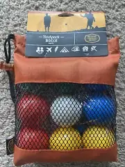 Backpack Bocce Ball Set Outside Inside Lightweight Waterproof w/Carry Bag NEW