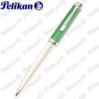 在飛比找momo購物網優惠-【Pelikan】百利金 K605 限量綠白條紋 鉑金夾 原