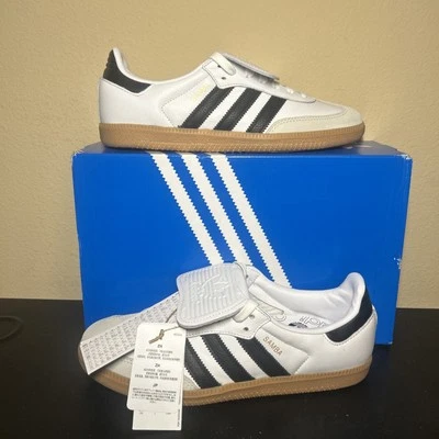 adidas Samba LT Long Tongue White Black Gum Womens Mens Sneakers NEW! Size 8.5