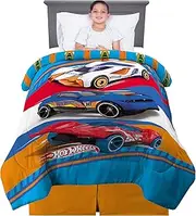 Franco NL1788 Kids Bedding Super Soft Reversible Comforter, Twin/Full Size 72" x 86", Hot Wheels