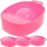 4 Pack Soak Tray Nail Art Bowl Manicure Tools Nail Care Bowl Hanging Hole for Salon Home
