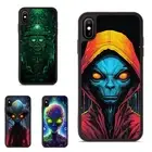 vibrant comics alien art For iPhone XS 11 12 13 14 15 16 Pro Max Shockproof Case