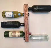Wine Rack Wall Mounted 7 Bottle Capacity Hanging Storage Anniversary Wedding