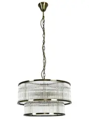 Corbelle 6+4 Light Pendant in Antique Brass