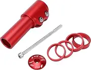 Bicycle Fork Stem Extender Adjustable Aluminium Alloy Bike Handlebar Riser Adaptor 25mm Height Extension for Mountain Road Bikes with Hex Wrench Included