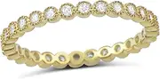 [SilverCloseOut] Sterling Silver Simulated Diamond Stackable Eternity Ring (Size 4-11)