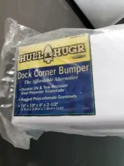 Kwik Tek HHB-C1W Hull Hugr Dock Corner Bumper 10" x 10" x 4" x 2 1/2" White