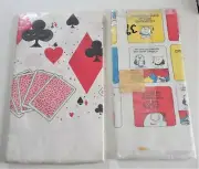 2 Sealed Vtg 54" X 96" Paper Tablecloths 1976 Ziggy & Reed Poker Playing Cards