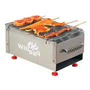 Compact 30cm Mini Charcoal Grill for Camping and Balcony BBQs