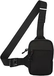 Side Shoulder Bag, Sports Chest Bag Men's Adjustable Nylon Breathable Mesh for Running and Traveling