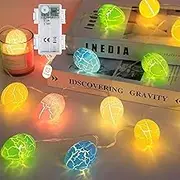 Afaiup Easter Fairy Lights with 6Hrs Timer - 5ft 10LEDs Waterproof Egg String Lights for Indoor/Outdoor Decor, Battery Operated Easter Party Supplies for Home Garden Tree Decoration