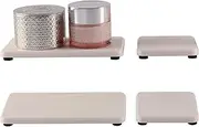 Set of 4 Water Absorbent Diatomite Coasters, Diatomaceous Earth Kitchen Soap Dish, Water Absorbing Stone Used for Plants & toiletries in The Modern Home