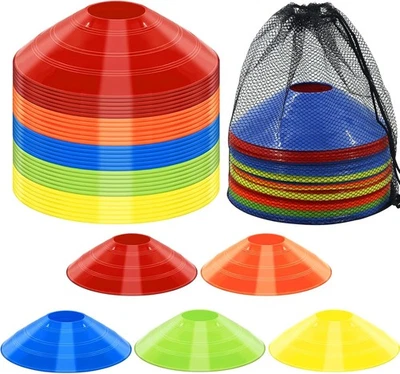 60/30 Pack Soccer Training Cones - Agility Cones with Carry Bag