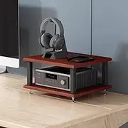 HiFi Audio Rack Small Desktop Media Console Stand Stereo Components Cabine Audio Video Tower Desk Shelf Organizer For Amplifier Speaker Record(T
