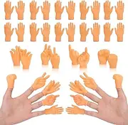 30 pcs Tiny Hands Finger Puppets, Mini Hands Little Middle Finger Hands Mini Thing Gag Performance Funny Fingers for Puppet Show Gifts Classroom Prizes Party Favors for Kids (7 Styles)