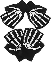 [COSMEVIVI] Essential Cycling Gear Knitted Half Finger Gloves Acrylic Fiber Waterproof Breathable for Outdoor Activities