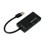 4 Port USB 3.0 Hub - Black