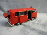 1/24 SCALE WELLY 1972 VOLKSWAGEN TYPE 2 FIRE MUNICIPAL BUS RED DIECAST