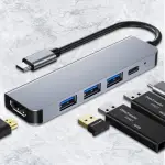 【MYDUCK】五合一 USB TYPE-C 轉接器(擴充 HUB USB 3.0 HDMI PD MACBOOK)