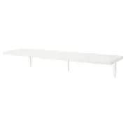 BERGSHULT / TOMTHULT shelf with bracket, white, 120x30 cm