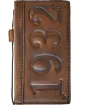 Genuine Leather case fo Iphone 14 13 12 Pro 15 Max Wallet Book custom Vintage De