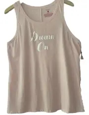 VICTORIA’S SECRET pink sleep lounge tank top size L lightweight Dream On NWT
