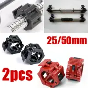 2PC 25/50mm Barbell Bar Clamp Spring Collar Clips Gym Weight Dumbbell Lock Lift