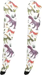 [Caihoyu] Thigh High Tube Socks for Women Comfortable Long Knee High Socks Thigh Highs Cosplay Socks for Dates Dinosaur Pattern, Dinosaur Pattern
