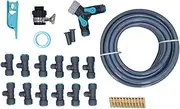 Drip Irrigation System, Automatic Drip Irrigation Kit with 32.8ft Hose, Connectors & Adjustable Dripper, Garden Watering System for Greenhouse, Plant, Patio, Lawn, Flower Bed