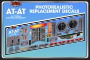 CUSTOM Star Wars AT-AT Replacement Toy Stickers - Peel & Stick - No Need To Cut