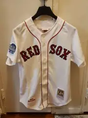 Men's Mitchell & Ness David Ortiz White Boston Red Sox 2004 Cooperstown sz 40