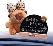 Telephone Number Plate,Car Dashboard Temporary Stop Sign Number Plate | Capybara Design Car Parking Temporary Stop Number Card for Car, SUV, Truck Convertible Car