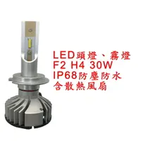 在飛比找樂天市場購物網優惠-F2 超亮LED頭燈 大燈 霧燈 H4 9V-30V 30W