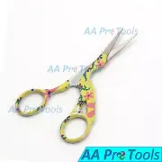 Stork Embroidery Scissors Eyebrow Sewing Thin Point Edge Color BTS-158