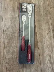 Snap-on 1/4"and 3/8" drive flex head pearl red hard grip ratchet set, 100th anne