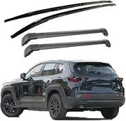 Roof Rack and Cross Bar 4PCS Compatible for Mazda CX-50 2022-2024 Aluminum Carrier Racks All Black Baggage Rails Roof Rail Black