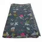 Indian Impressive Kantha Cotton Block Print Handmade Bedspread Blanket King Size